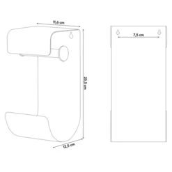 Sealskin WC-rolhouder Brix Metaal Zwart -Prachtige Badkamerwinkel 123 6916