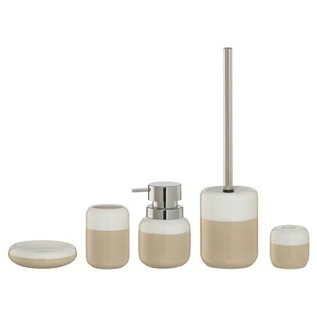 Sealskin Toiletborstelgarnituur Sphere Porcelein Zand 4 Sealskin Toiletborstelgarnituur Sphere Porcelein Zand - Afbeelding 2