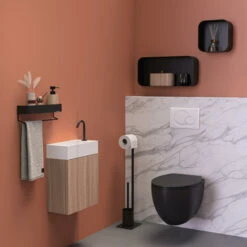 Sealskin Toiletrek Brix Metaal Zwart -Prachtige Badkamerwinkel 123 6948