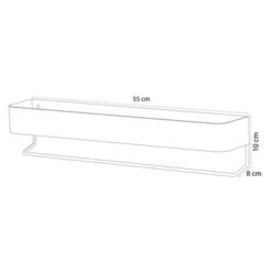 Sealskin Brix Wandrek Met Handdoekrek 55 Cm Wit -Prachtige Badkamerwinkel 123 7