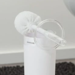 Sealskin Toiletborstel Met Houder Bloom Wit -Prachtige Badkamerwinkel 123 7012