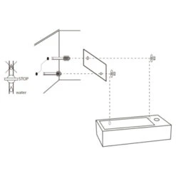 Differnz Fonteinset Ravo Rechts Wit Keramiek -Prachtige Badkamerwinkel 123 7152