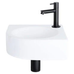 Differnz Cleo Hoekfontein Wit 30X30X10 Cm -Prachtige Badkamerwinkel 123 7178