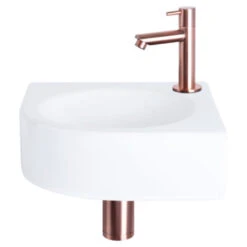 Differnz Cleo Hoekfontein Wit 30X30X10 Cm -Prachtige Badkamerwinkel 123 7179