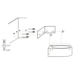 Differnz Cleo Hoekfontein Wit 30X30X10 Cm -Prachtige Badkamerwinkel 123 7181