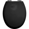 Bemis WC Bril New York Zwart Hout Met Softclose -Prachtige Badkamerwinkel 123 7326