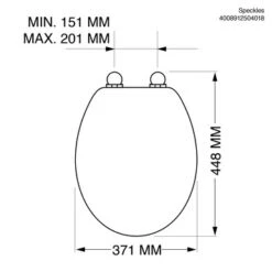 Tiger WC Bril Speckels Duroplast Zwart-wit -Prachtige Badkamerwinkel 123 7568