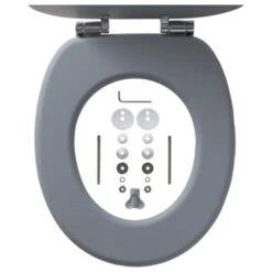 Tiger WC Bril Reno Grijs -Prachtige Badkamerwinkel 123 7573