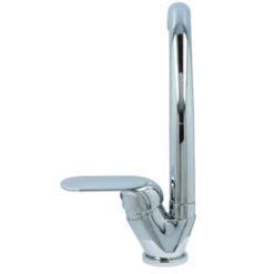 OK Keukenkraan Met Hoog Gebogen Uitloop En Hendel Chroom -Prachtige Badkamerwinkel 123 7759