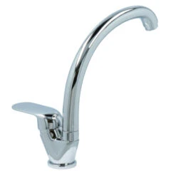 OK Keukenkraan Met Hoog Gebogen Uitloop En Hendel Chroom -Prachtige Badkamerwinkel 123 7760