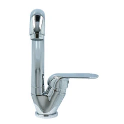 OK Keukenkraan Met Hoog Gebogen Uitloop En Hendel Chroom -Prachtige Badkamerwinkel 123 7763