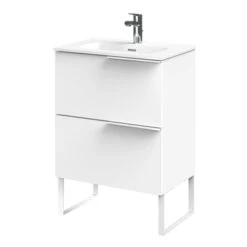 Tiger Badmeubelset Pocket 60 Cm Met 2 Lades Wit Incl. Looppoten