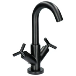 Absolut Wastafelkraan Post 2-knops Zwart 25 Absolut Wastafelkraan Post 2-knops Zwart -Prachtige Badkamerwinkel 123 8001