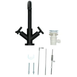 Absolut Wastafelkraan Post 2-knops Zwart 30 Absolut Wastafelkraan Post 2-knops Zwart -Prachtige Badkamerwinkel 123 8006