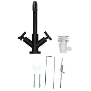 Absolut Wastafelkraan Post 2-knops Zwart 14 Absolut Wastafelkraan Post 2-knops Zwart - Afbeelding 12