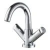 Aqualino Wastafelkraan Fortore 2-knops Met Waste Chroom