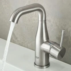 GROHE Wastafelkraan Essence M-size Met Hendel En Waste Supersteel -Prachtige Badkamerwinkel 123 8052
