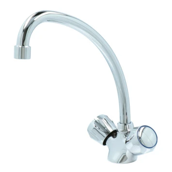 Handson Keukenkraan Thomas 2-knops Chroom Met Uitloop 235mm 3 Handson Keukenkraan Thomas 2-knops Chroom Met Uitloop 235mm