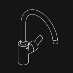 GROHE Keukenkraan Get Met Hendel En Hoge Uitloop Chroom -Prachtige Badkamerwinkel 123 8311