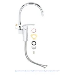 Grohe Keukenkraan Wave Cosmopolitan Met Hendel En C-uitloop Chroom -Prachtige Badkamerwinkel 123 8369