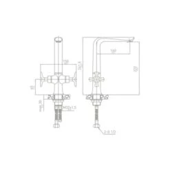 Van Marcke Keukenkraan Sign 2-knops Chroom -Prachtige Badkamerwinkel 123 8461
