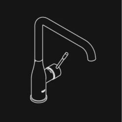 GROHE Keukenkraan Essence L-size Met Hendel Chroom -Prachtige Badkamerwinkel 123 8501