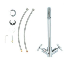 Aqualino Keukenkraan Ceronda 2-knops Chroom -Prachtige Badkamerwinkel 123 8526