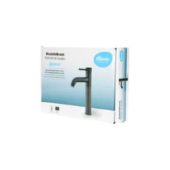 Atlantic Wastafelkraan Spencer Met Hendel Zwart -Prachtige Badkamerwinkel 123 8542