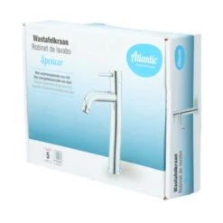 Atlantic Wastafelkraan Spencer Met Hendel Chroom -Prachtige Badkamerwinkel 123 8555