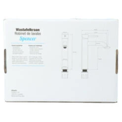 Atlantic Wastafelkraan Spencer Met Hendel Chroom -Prachtige Badkamerwinkel 123 8556