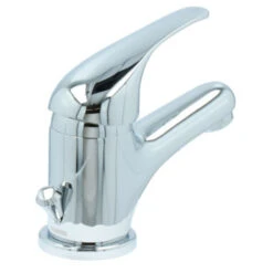 OK Wastafelkraan Met Hendel En Waste Chroom -Prachtige Badkamerwinkel 123 8656