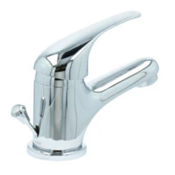 OK Wastafelkraan Met Hendel En Waste Chroom -Prachtige Badkamerwinkel 123 8661