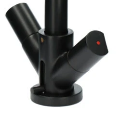 Aqualino Wastafelkraan Fortore 2-knops Met Waste Zwart -Prachtige Badkamerwinkel 123 8681