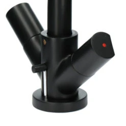 Aqualino Wastafelkraan Fortore 2-knops Met Waste Zwart -Prachtige Badkamerwinkel 123 8682