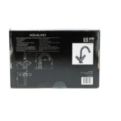 Aqualino Wastafelkraan Fortore 2-knops Met Waste Zwart -Prachtige Badkamerwinkel 123 8686