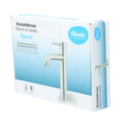 Atlantic Wastafelkraan Spencer Met Hendel RVS -Prachtige Badkamerwinkel 123 8709