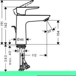Hansgrohe Wastafelkraan Talis E Met Hendel En Waste Zwart 5 Hansgrohe Wastafelkraan Talis E Met Hendel En Waste Zwart -Prachtige Badkamerwinkel 123 8718