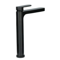 Absolut Wastafelkraan Iode Hoge Uitloop Met Hendel En Waste Zwart -Prachtige Badkamerwinkel 123 8725