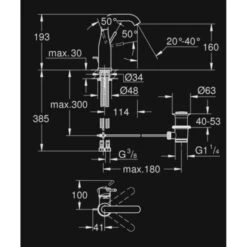 GROHE Wastafelkraan Essence M-size Met Hendel En Waste Cool Sunrise -Prachtige Badkamerwinkel 123 8760