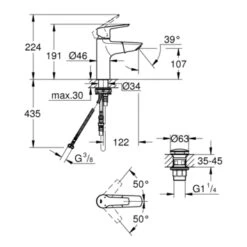 Grohe Wastafelkraan Start M-size Uittrekbaar QuickFix Chroom 19 Grohe Wastafelkraan Start M-size Uittrekbaar QuickFix Chroom -Prachtige Badkamerwinkel 123 8802