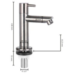 Differnz Fonteinkraan Recht RVS -Prachtige Badkamerwinkel 123 8832