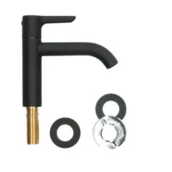 Atlantic Fonteinkraan Riley Met Hendel Zwart -Prachtige Badkamerwinkel 123 8845