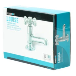 Handson Fonteinkraan Louise Met Draaiknop Chroom -Prachtige Badkamerwinkel 123 8865