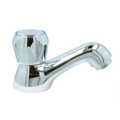 Handson Fonteinkraan Thomas Lage Uitloop Met Draaiknop Chroom -Prachtige Badkamerwinkel 123 8872