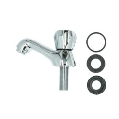 Handson Fonteinkraan Thomas Lage Uitloop Met Draaiknop Chroom -Prachtige Badkamerwinkel 123 8875