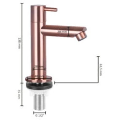 Differnz Fonteinkraan Recht Koper -Prachtige Badkamerwinkel 123 8881