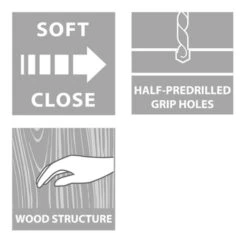 Tiger Badkamermeubel Studio 60 Cm Naturel Eik Met Keramische Waskom Hoogglans Wit En Ronde Grepen -Prachtige Badkamerwinkel 123 889