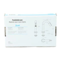 Atlantic Fonteinkraan Scott Met Draaiknop Messing -Prachtige Badkamerwinkel 123 8911