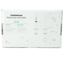 Atlantic Fonteinkraan Scott Met Draaiknop Zwart -Prachtige Badkamerwinkel 123 8944