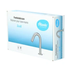 Atlantic Fonteinkraan Scott Met Draaiknop RVS -Prachtige Badkamerwinkel 123 8954